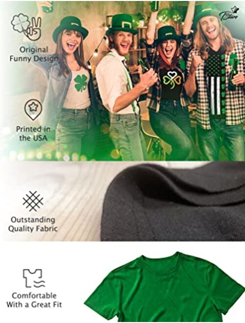 Tstars St. Patricks Day Shirt Irish Lucky Clover Toddler Boys Girls Long Sleeve T-Shirt