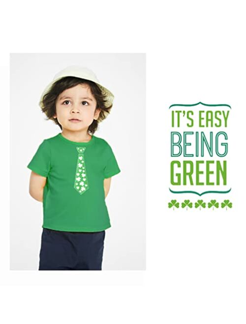 Ddsol Toddler Boys Girls T-Shirt St. Patrick's Day Shirt Shamrock Kids Irish Clover Tie Tee Tops
