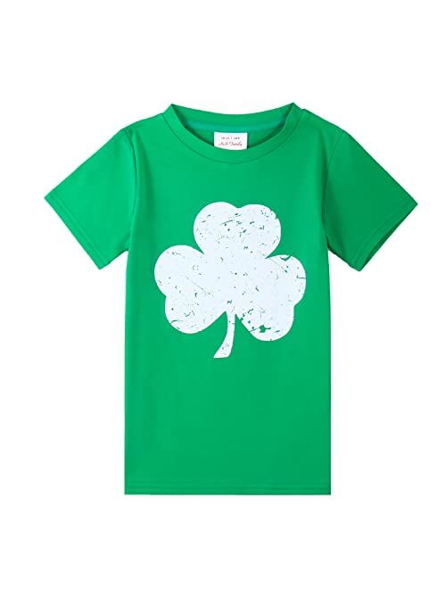 HH Family Kids St. Patrick’s Day Shirt Boys and Girls Green T-Shirt Clothing 4-12 Years