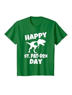 Funny St Patty'S Day Gifts & Shirt Kids St Patricks Day T-Shirt Dinosaur T-Rex Funny Toddler Gift T-Shirt