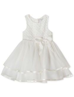Rare Editions Baby Girls Tiered Pearl Dress