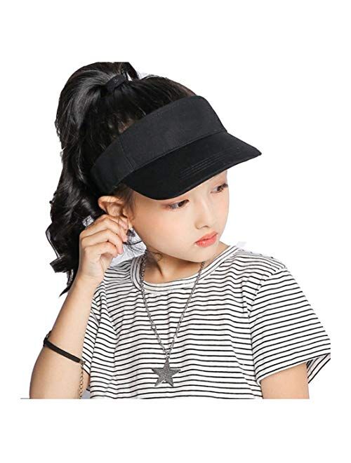 Inogih Kids Visor Sun Hat Adjustable Athletic Sports Hat 6 to 12 Years Old