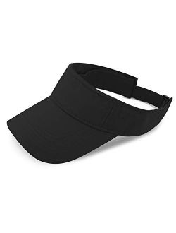 The Hat Depot Kids 100% Cotton Sport Quick-Adjust Strap Closure Sun Protect Golf Visor Cap Hat
