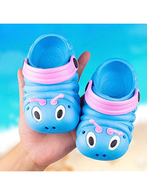 Charrost Baby Girls Boys Sandals Kid's Cute Lightweight Shoes Summer Premium Cartoon Sandals Children Caterpillar Non-Slip Beach Water Clogs Shoes Garden Slipper