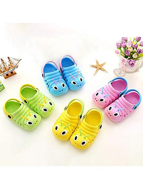 Charrost Baby Girls Boys Sandals Kid's Cute Lightweight Shoes Summer Premium Cartoon Sandals Children Caterpillar Non-Slip Beach Water Clogs Shoes Garden Slipper