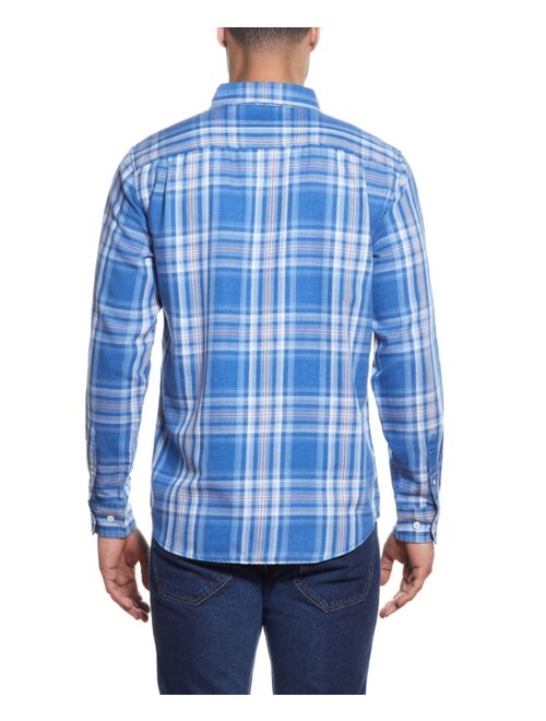 Weatherproof Vintage Men's Burnout Flannel Plaid Shirt