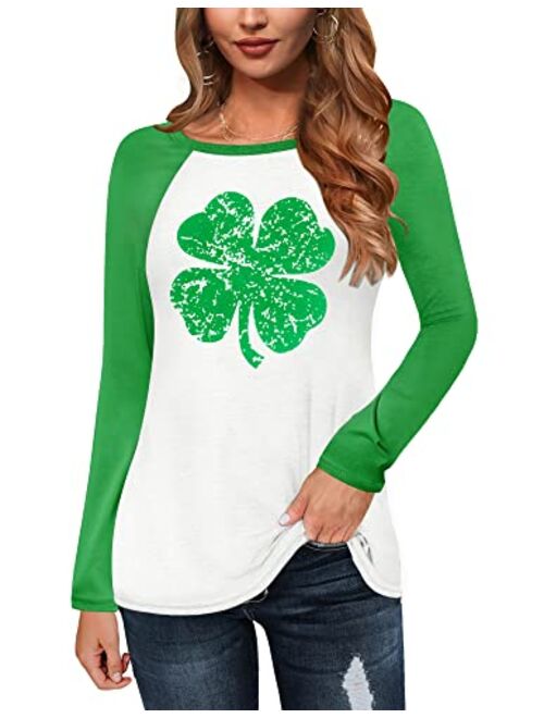 Spadehill St. Patrick's Day Womens Raglan Long Sleeve T Shirt