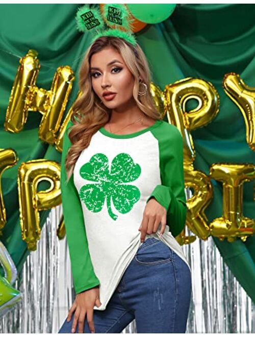 Spadehill St. Patrick's Day Womens Raglan Long Sleeve T Shirt