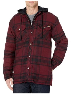Men's Relaxed Fit Hooded Duck Quilted Shirt Jacket Big