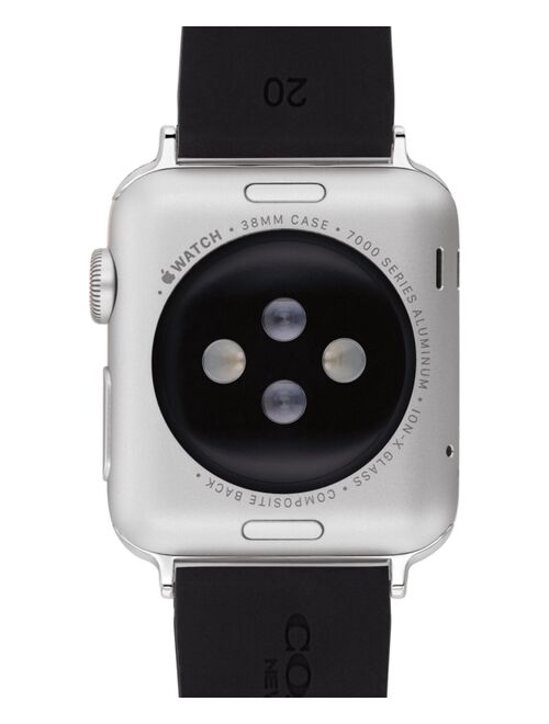 COACH Black Multicolor Logo Rubber Apple Watch® Strap 38/40/41mm