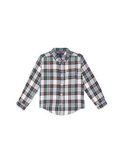 Boy's Multi Yarn-Dye Plaid Long Sleeve Shirt (Little Kids)