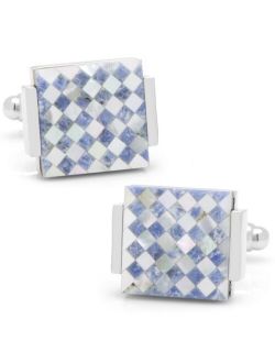 Cufflinks Inc. Floating Mother of Pearl Checkered Cufflinks
