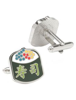 Men's California Plated base metal and enamel Roll Cufflinks