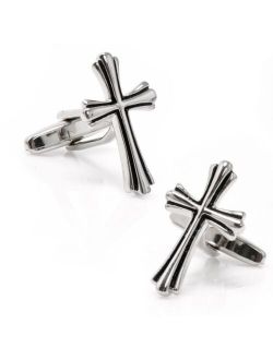 Cufflinks Inc. Constructed of plated base metal with enamel Cross Cufflinks