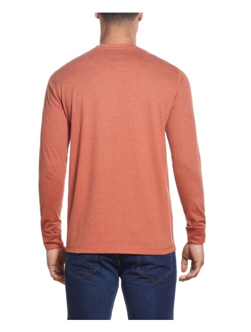 Weatherproof Vintage Men's Long Sleeve Brushed Jersey Henley T-shirt
