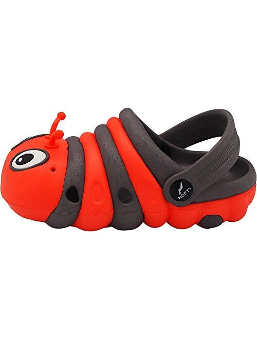 NORTY Toddler Kids Bug Caterpillar Clog Sandal, Walking Slipper Boys & Girls - Runs 2 Sizes Small