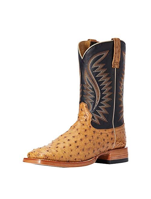 ARIAT Men's Gallup Ostrich Western Boot Wide Square Toe