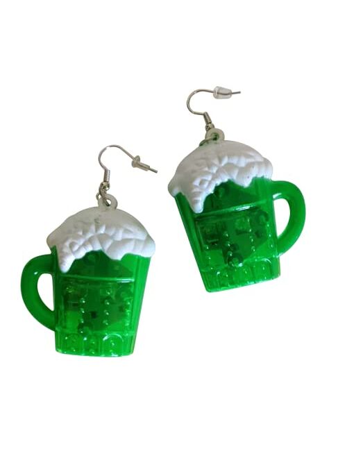 The Electric Mammoth St. Patrick's Day Light Up LED Shamrock Earrings