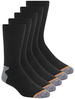 Men's Outdoor Wool Blend Crew Socks 5-pack, Size 6-12