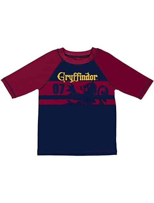 Harry Potter Gryffindor Pullover Swim Rash Guard Swim Trunks