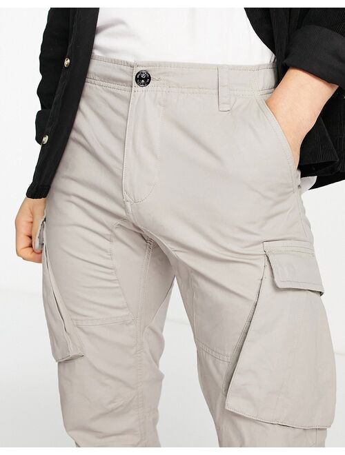 River Island tapered cargo pants in stone