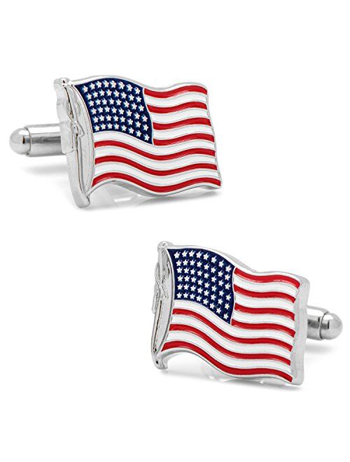 Cufflinks, Inc. Waving American Flag Cufflinks