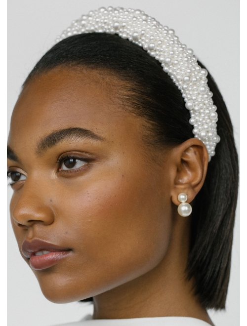 Jennifer Behr Bailey pearl-embellished headband