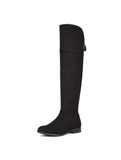 Women's Over The Knee High Low Block Heel Riding Boots