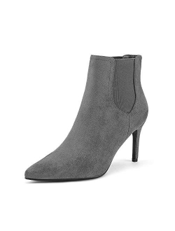 Women's Pointed Toe Stiletto High Heel Ankle Booties