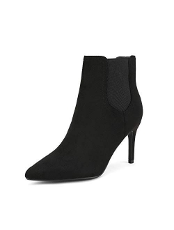 Women's Pointed Toe Stiletto High Heel Ankle Booties