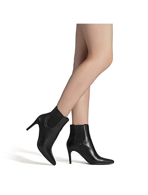 DREAM PAIRS Women's Pointed Toe Stiletto High Heel Ankle Booties