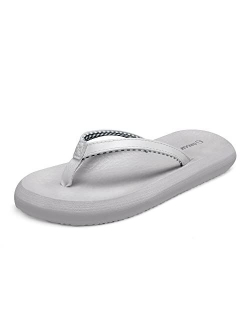 Women's Arch Support Flip Flops Comfortable Soft Cushion Summer Beach Thong Sandals