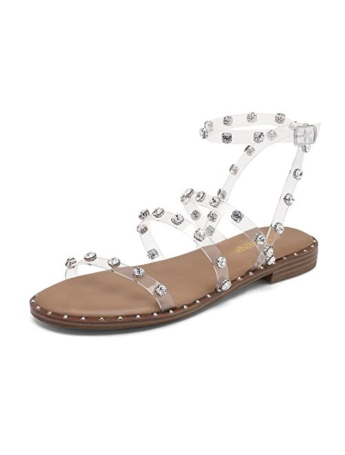 DREAM PAIRS Women's Gladiator Cute Summer Flat Sandals