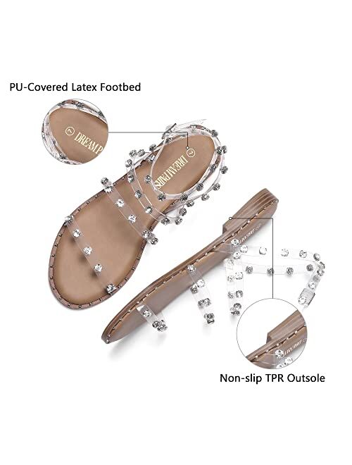 DREAM PAIRS Women's Gladiator Cute Summer Flat Sandals