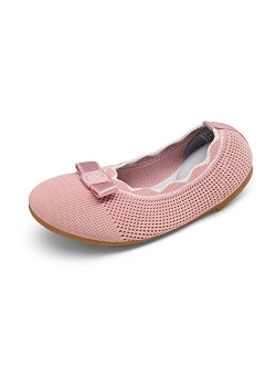 Girls Ballet Flats Comfortable Slip On Knit Dress Shoes(Toddler/Little Kid)