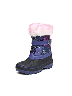 Boys Girls Mid Calf Winter Snow Boots Toddler/Little Kid/Big Kid