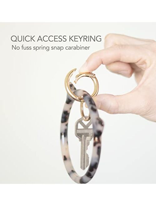 Catsy Cat Key Ring Bracelet Wristlet Keychain Keychains Bangle Keyring for Women Girls Key Animal Chain Holder Wrist Car Wallet