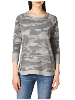 Women's Long Sleeve Printed Crew Neck Pullover