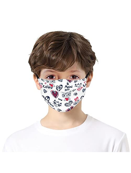 Probiotics 5PCS Kids Face Cover Reusable Washable Windproof Dustproof Mouth Cover for Teens Boys Girls Kids