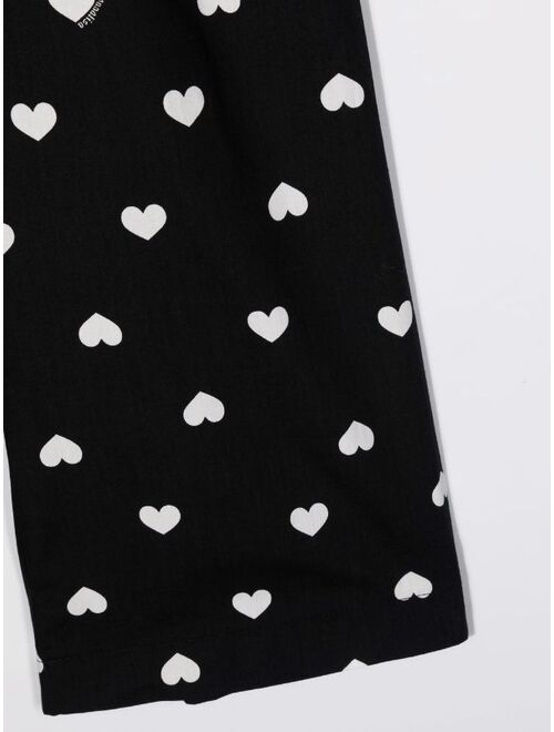 Monnalisa heart-pattern print jumpsuit
