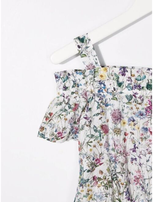 Tartine Et Chocolat floral-print off-shoulder jumpsuit