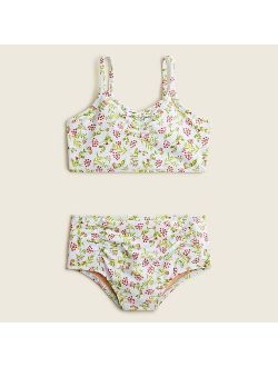 Girls' high-waisted two-piece in print with UPF 50