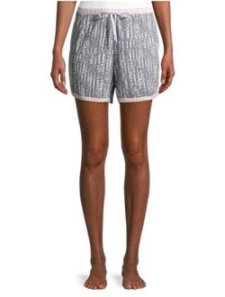 Soft Silver Abstract Lounge Sleep Shorts