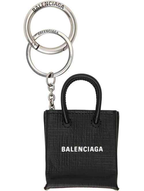 Balenciaga Black Mini Shopping Keyring