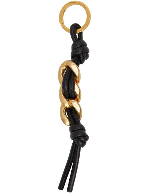 Bottega Veneta Black Curb Chain Keychain