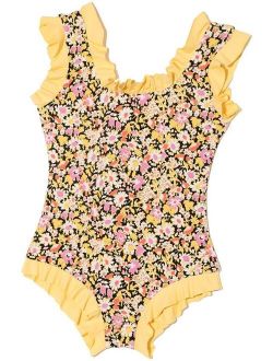 Marysia Kids floral-print ruffled swimsuit