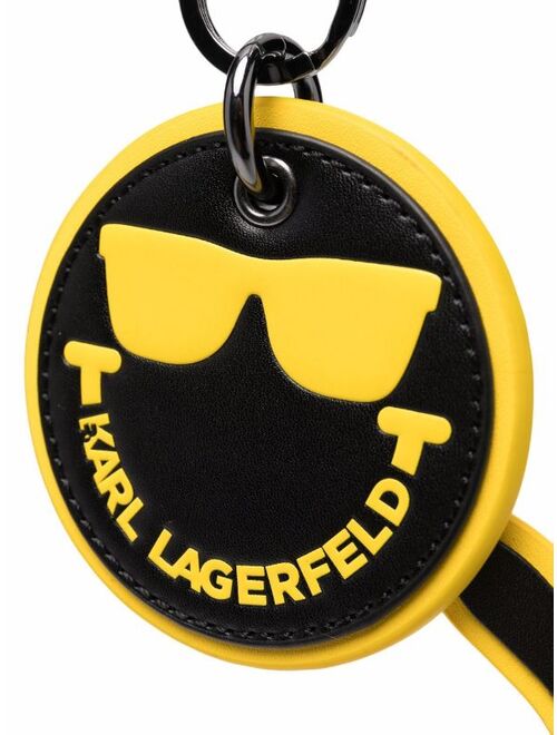 Karl Lagerfeld Smiley logo keychain