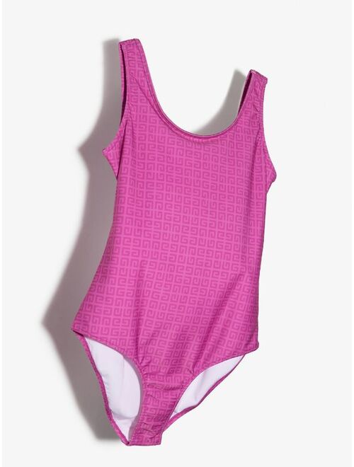 Givenchy Kids 4G-print cut-out swimsuit
