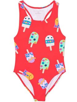Kids lolly-print swimsuit