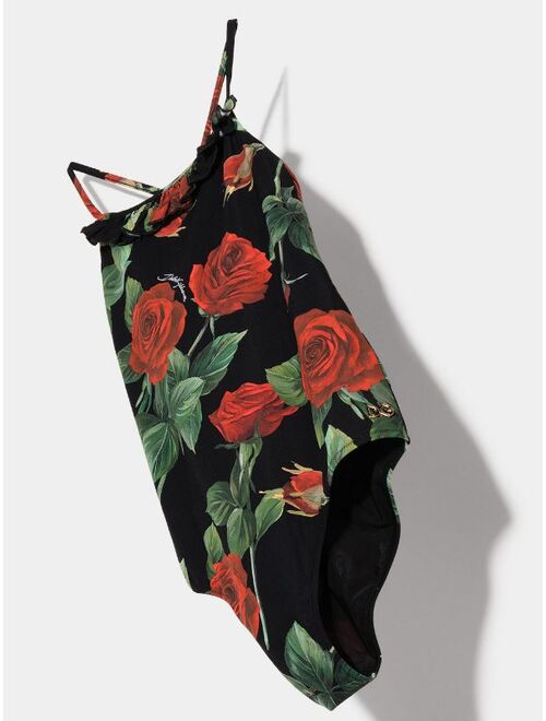 Dolce & Gabbana Kids rose print swimsuit